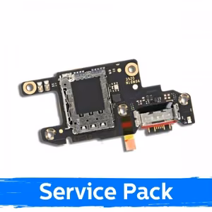 Įkrovimo jungtis skirta Xiaomi Redmi Note 13 Pro 5G su flex kabeliu / Plata (Service Pack)