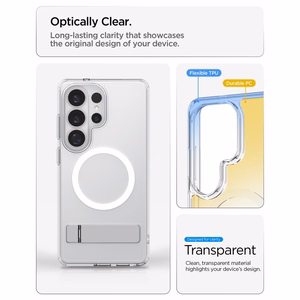 Spigen Ultra Hybrid S Mag MagSafe Чехол для Samsung Galaxy S26 Ultra - прозрачный и белый