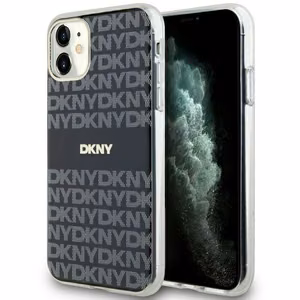 DKNY IML mono ir juostos magnetinis dėklas iPhone 11 / Xr - juodas