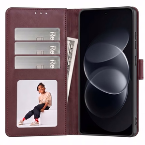 Tech-Protect Wallet dėklas Xiaomi Redmi Note 17 Pro 5G, bordo
