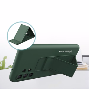 Wozinsky Kickstand Case silikoninis dėklas su stovu Xiaomi Redmi Note 11 Pro raudonas