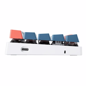 Machenike K500-B61 Laidinė mechaninė žaidimų klaviatūra su apšvietimu, Red Switch - baltas ir mėlynas