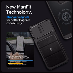 Spigen Optik Armor Mag dėklas su MagSafe iPhone 16 Pro Max - juodas