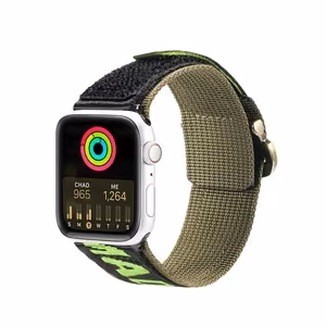 Dux Ducis Strap (Outdoor Version) ремешок Apple Watch Ultra, SE, 9, 8, 7, 6, 5, 4, 3, 2, 1 (49, 45, 44, 42 mm) нейлоновый ремешок-браслет чёрно-зелёный