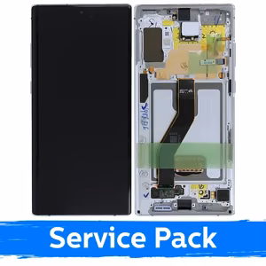 LCD ekranas suderinamas su Samsung N975 Note 10 Plus su rėmeliu / Aura White / (Service Pack)