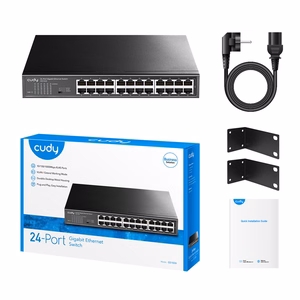 Cudy GS1024 tinklo komutatorius Gigabit Ethernet (10/100/1000) juodas