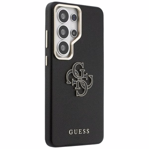 Guess чехол Grained Big 4G Metal Logo для Samsung Galaxy S26 Ultra чёрный