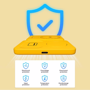 Складная беспроводная зарядная станция WEKOME WP-U172 3-in-1 с зеркалом для iPhone, Apple Watch и AirPods, совместимая с MagSafe, 15 Вт, жёлтая