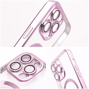 ELECTRO MAG COVER dėklas telefonui suderinamas su Magnetiniu MagSafe SAMSUNG A56 rožinis auksas