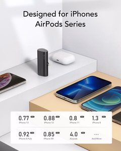 Powerbank Veger PlugOn (W0556P) PD QC3.0 3A 20W 5000 mAh with a built-in connector Lightning black