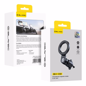 Blavec Automobilio laikiklis BH-03 magnetinis žiedas prie oro angos (BH03-MAVRB) juodas