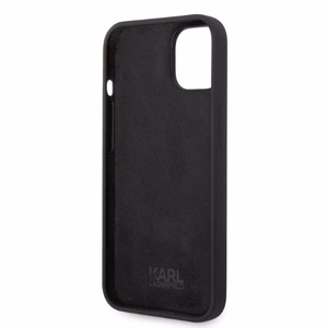 Karl Lagerfeld silikoninis Choupette dėklas telefonui iPhone 14 Plus - juodas