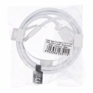 Кабель Type C to Type C PD QC3.0 3A 30W HD26 1 m белый
