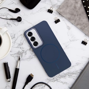 Case for Samsung A07 / A08 Frame Mag Cover compatible with MagSafe navy blue