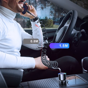 Automobilinis įkroviklis Joyroom JR-CL25, 2x USB + Lightning kabelis (juodas)