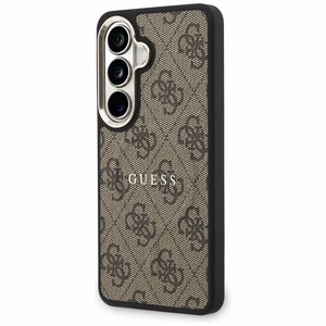 Dėklas Guess PU Leather 4G Gold Frame Magnetic Samsung S942 S26 rudas