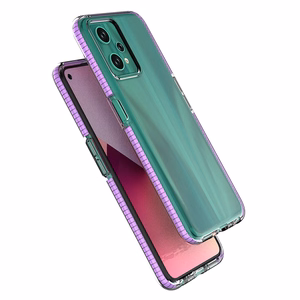 Spring Case for Realme 9 Pro silicone cover with frame light blue