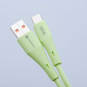 Кабель USB A to USB C Forcell F-Energy QC4.0 3A 66W Silicone 1 m C342 зелёный