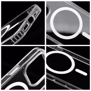 Чехол для Samsung S26 ULTRA Drop Glue Colorful Ring Mag Cover совместимый с MagSafe белый