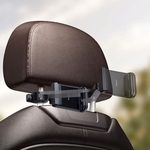 Baseus WXHZ-01 BackSeat Holder Qi 15W belaidžio įkrovimo automobilinis telefono laikiklis galvos atramai - juodas