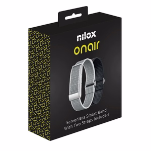 Nilox ONAIR Screenless Band išmanioji apyrankė be ekrano, sidabrinė/juoda
