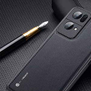 Dux Ducis Fino dėklas padengtas nailono medžiaga Oppo Reno7 Pro 5G juodas