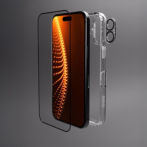 Набор SBS с технологией D3O для iPhone 16 - чехол + стекло для экрана и камеры - прозрачный