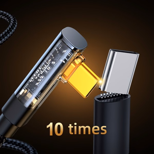 USB кабель Joyroom угловой (S-CC100A6) "USB-C (Type-C) - USB-C (Type-C)" (100W 1.2m) чёрный