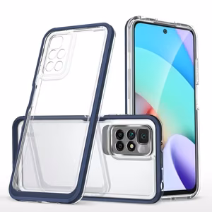 Clear 3in1 Case for Xiaomi Redmi 10 Frame Gel Cover Blue