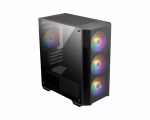 MSI MAG Forge M100A Micro Tower juodas, skaidrus kompiuterio korpusas