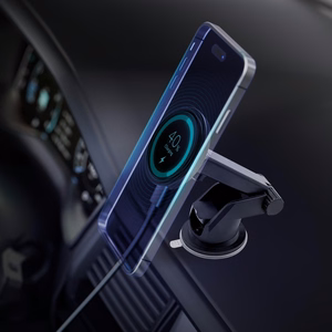 Automobilinis laikiklis-įkroviklis 3mk Car MagCharger 15W (windshield/dashboard) juodas