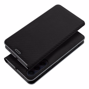 LUNA Book Carbon dėklas telefonui Xiaomi Redmi 15C (173,16 x 81,07 x 8,2) juodas