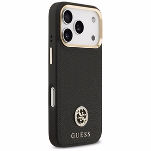 Guess Grūdėtas Strass Logotipas Magnetinis dėklas telefonui iPhone 17 Pro - juodas
