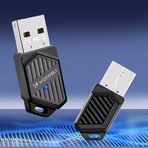 Wozinsky WAX-900 dviejų dažnių juostų USB Wi-Fi 6 adapteris su Bluetooth 5.4 - juodas
