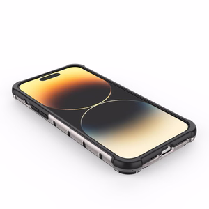 Korinio rašto dėklas telefonui iPhone 14 Pro šarvuotas hibridinis skaidrus