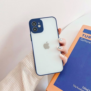 Milky dėklas silikoninis lankstus permatomas dėklas Samsung Galaxy S21+ 5G (S21 Plus 5G) tamsiai mėlynas