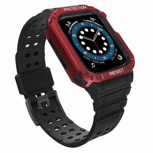 Band "Strap Band" for Apple Watch 42mm/44mm/45mm (Black + Red)