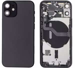 Battery cover iPhone 12 mini Black with NFC charging flex, microphone original (used Grade B)