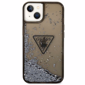 Guess GUHCP14MLFCTPK iPhone 14 Plus 6.7 "juodas/juodas kietas dėklas Liquid Glitter Palm Collection