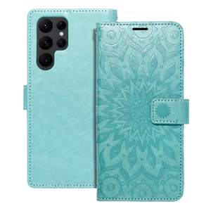 MEZZO Dėklas telefonui SAMSUNG S22 Ultra mandala žalia spalva