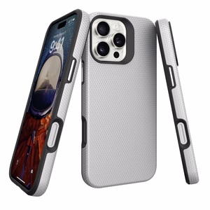 Чехол Perfectionists Triangle Mag для iPhone 12 Pro Max серебристый