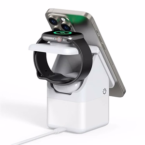 Įkroviklis belaidis DUZZONA W20 4-in-1 MagSafe baltas