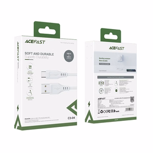 Acefast USB кабель - USB Type C 1.2m, 3A белый (C3-04 white)