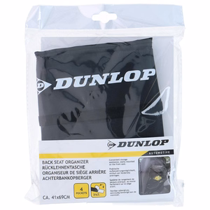 Dunlop protective car-seat-back organiser, black