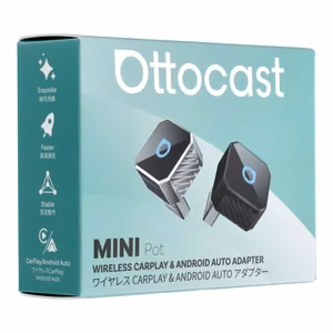 Garso adapteris automobiliui OTTOCAST Mini Cube T3 (CarPlay Android auto) juodas