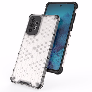 Honeycomb dėklas šarvuotas dėklas su geliniu rėmeliu Samsung Galaxy A73 permatomas