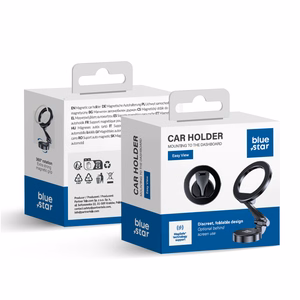 Automobilinis laikiklis ant prietaisų skydelio BLUE STAR Easy View suderinamas su MagSafe - juodas