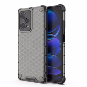 Honeycomb dėklas telefonui Xiaomi Redmi Note 12 Pro+ šarvuotas hibridinis dangtelis juodas