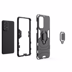 Ring Armor tvirtas hibridinis dėklas su magnetiniu laikikliu Samsung Galaxy A73 juodas