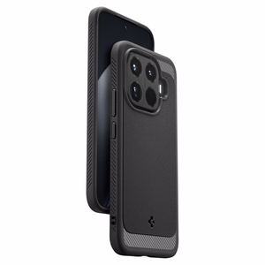 Spigen Rugged Armor dėklas, skirtas Xiaomi 15T Pro, juodas